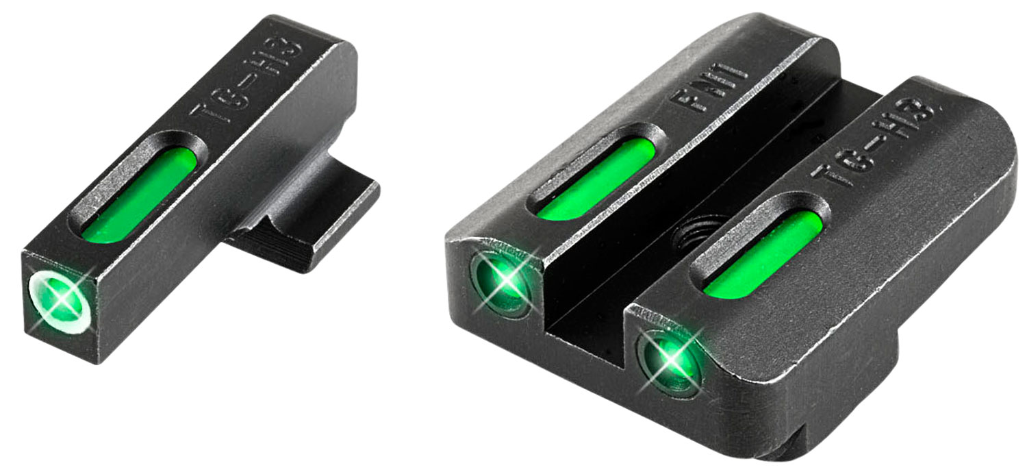Truglo Tg13fn1a TFX Black | Green Tritium & Fiber Optic White Outline Front