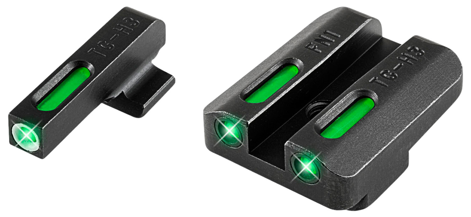 Truglo Tg13fn3a TFX Black | Green Tritium & Fiber Optic White Outline Front