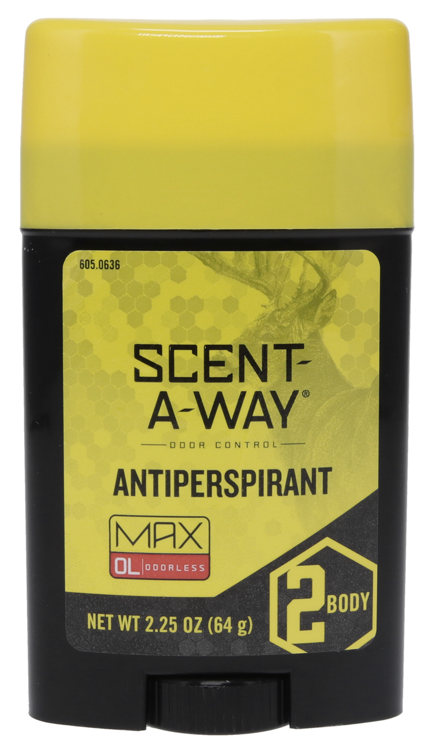 Scent-A-Way 07739 Max Antiperspirant Odor Eliminator Odorless Scent 2.25 oz Stick