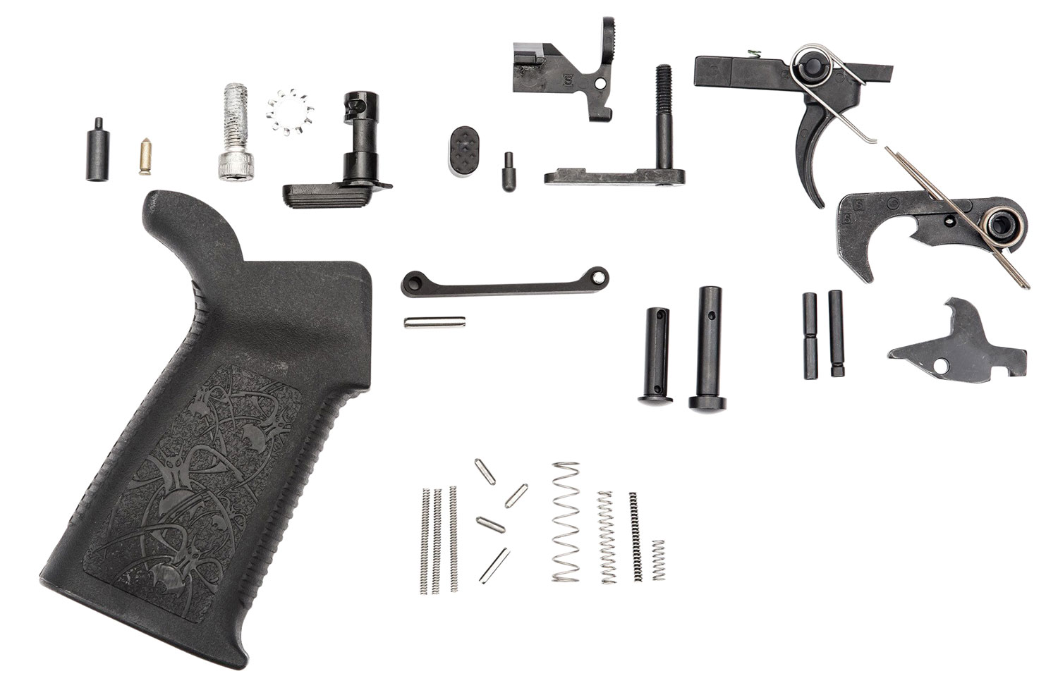 Spikes Tactical SLPK101 Lower Parts Kit  Multi-Caliber Black Oxide Stainless Steel AR-Platform