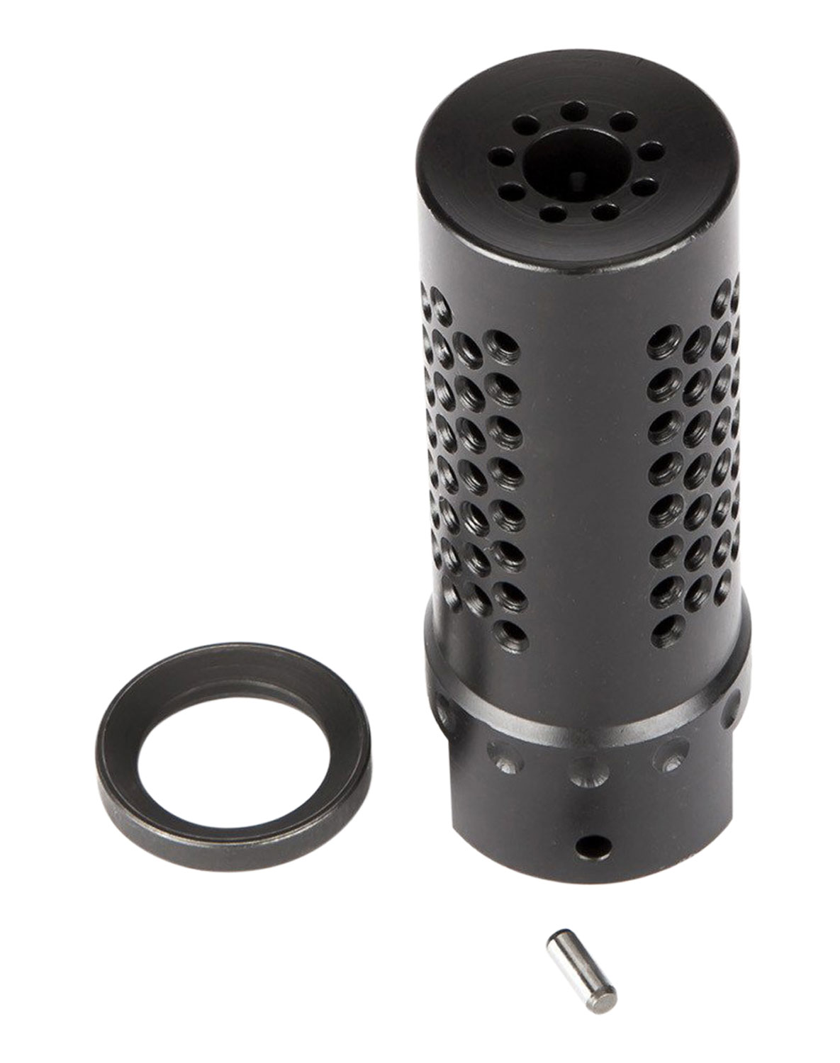 Spikes Tactical SBV1017 Dynacomp Extreme Muzzle Brake Black Nitride 416R Stainless Steel with 1/2-28 tpi Threads & 2.25 OAL for 5.56x45mm NATO