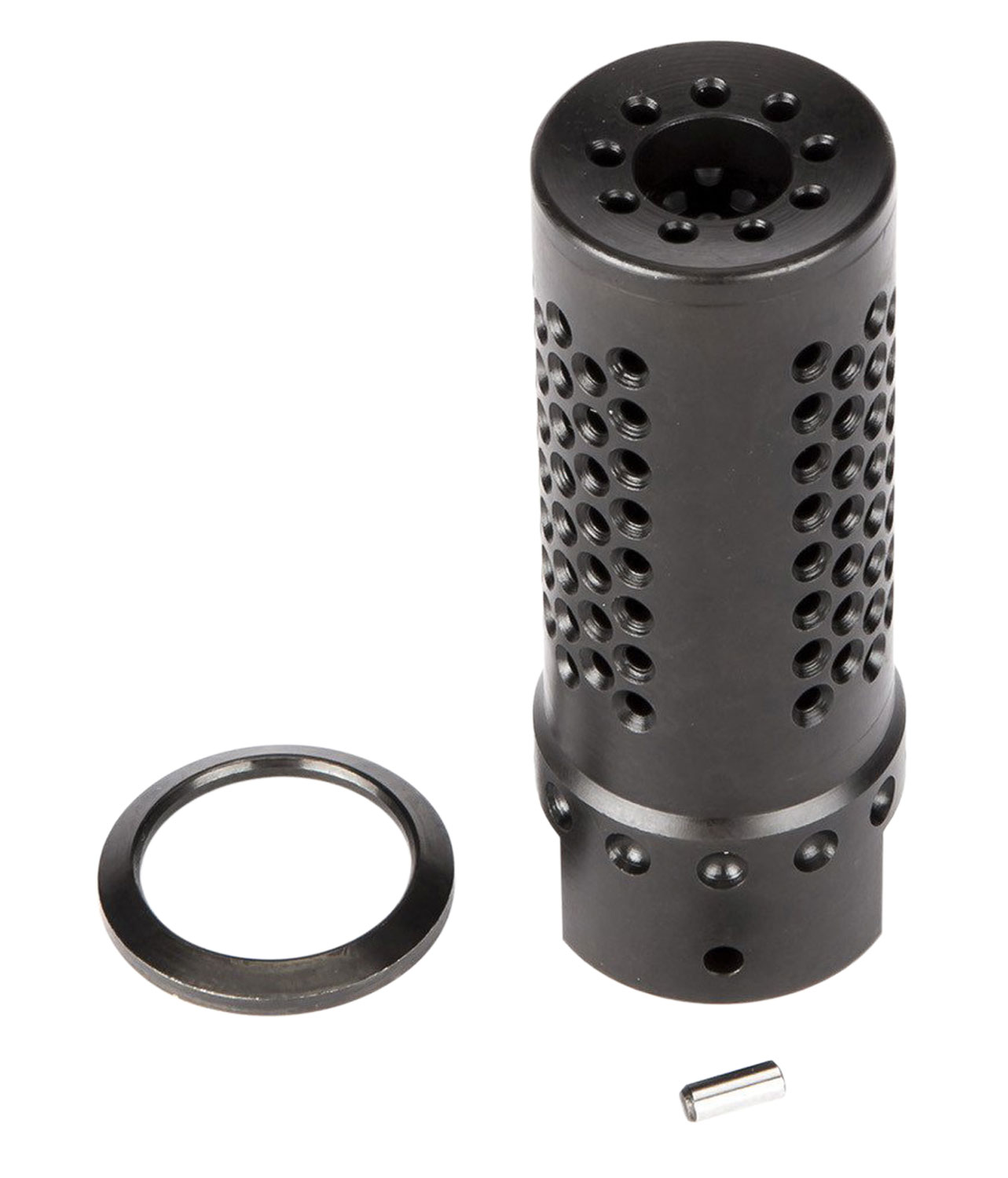 Spikes Tactical SBV1019 Dynacomp Extreme Muzzle Brake Black Nitride 416R Stainless Steel with 5/8-24 tpi Threads & 2.25 OAL for 308 Win