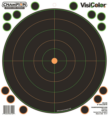 CHAMP 46136      8IN BULLS EYE 5PK W/40 PASTERS