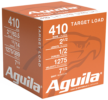 AGUILA 1CHB4137 TARGET  410G 2.5  #7.5 1/2OZ 25/20