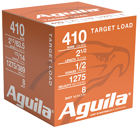 AGUILA 1CHB4138 TARGET  410G 2.5  #8   1/2OZ 25/20