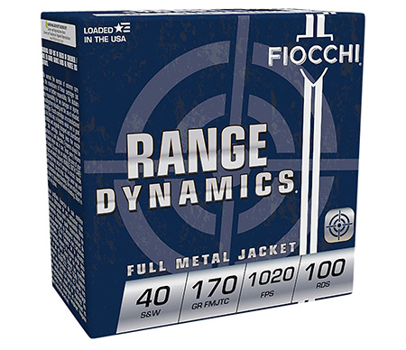 Fiocchi 40ARD100 Range Dynamics 40 S&W 170 gr Full Metal Jacket Truncated -img-1