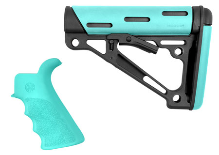 HOG 13456   AR15 KIT GRIP/COLL BUTTSTOCK MIL AQUA