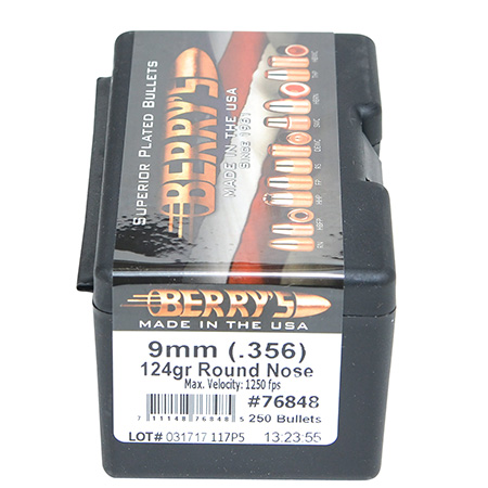 9MMCAL .356DIA 124GR RNDS 250ct