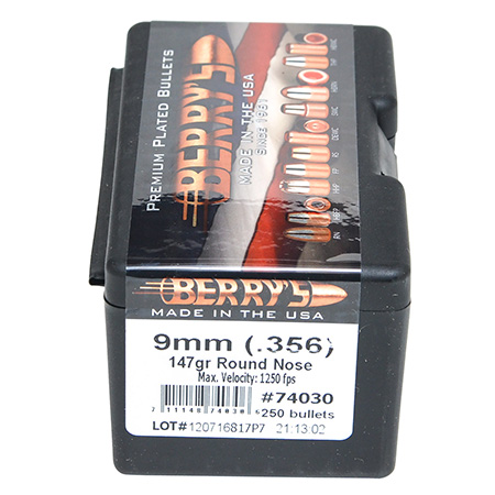9MMCAL .356DIA 147GR RN 250ct