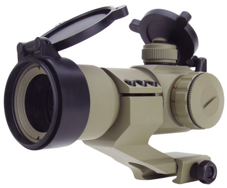 Tacfire 1X30 Dual. Illuminated Red/Green Dot Sight w/Cantilever Mount Tan