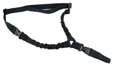 ONE POINT BUNGEE RIFLE SLING/HK STEEL HOOK (HEAVY DUTY)/BLK