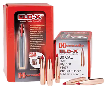 ELD-X .30 CALIBER (.308'') RIFLE BULLETS