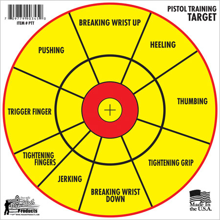 PROSHOT 12" BULLSEYE PISTOL TRNG 6PK