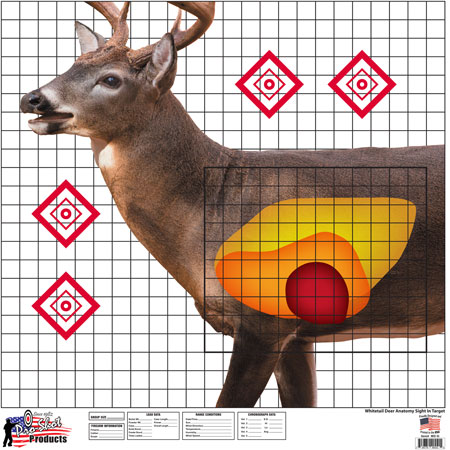 PROSHOT WDSI-5PK  25X25 WHTTAL SIGHT-IN TRGT
