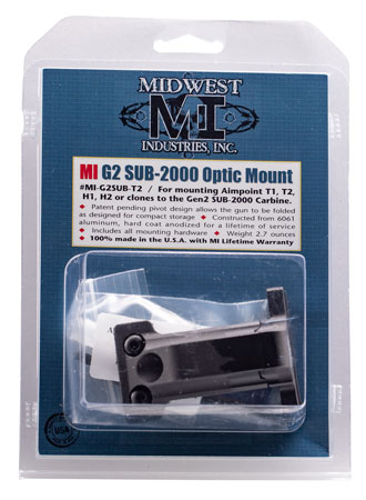 KEL-TEC GEN 2 SUB 2000 ALUMINUM 1-PIECE PIC TOP OPTIC MOUNT