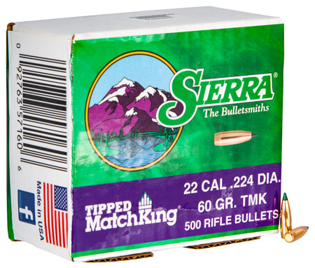 .22 Caliber (.224) High Velocity 69 gr. TMK Match 500 rounds