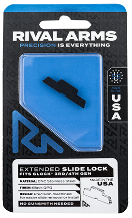 Rival Arms SLIDE LCK EXT FOR GLOCK GEN3/4 BLK