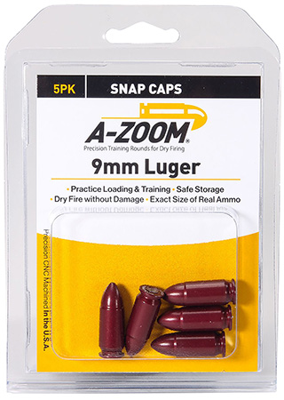 AZOOM SNAP CAPS 9MM 5/PK RED