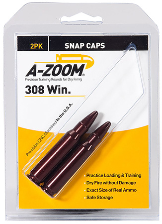 AZOOM SNAP CAPS 308WIN 2/PK RED