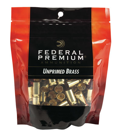 FEDERAL GOLD MEDAL HANDGUN BRASS 9MM - UNPRIMED BAGGED 100RD