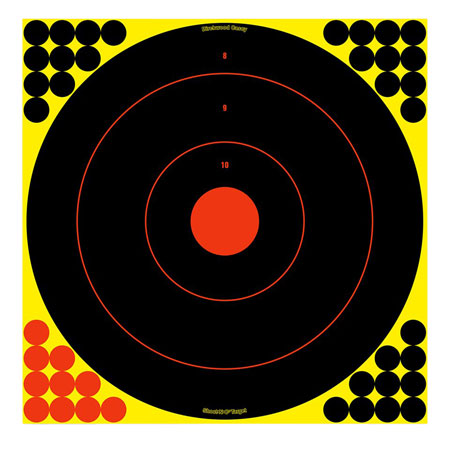 BIRCHWOOD CASEY SHOOT-N-C 17.25" BULL'S-EYE TARGET - 12-PK