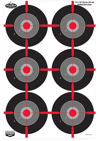 BIR 35705 DIRTYBIRD 12X18 MULTIPLE BULLSEYE 8PK