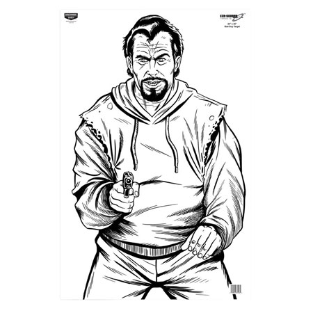 EZE-SCORER 23" X 35" BC BAD GUY - 5 PAPER PK (FOLDED)