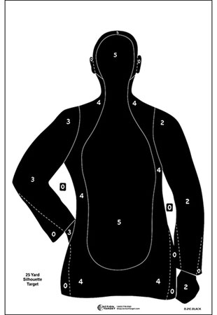 ACTION B21EBLACK100 B-21E BLACK TARGETS 100 BX