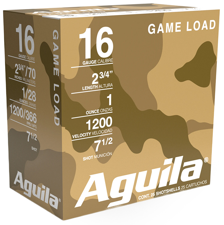 Aguila 16ga 2-3/4 1oz 1200fps #7.5 25/RD