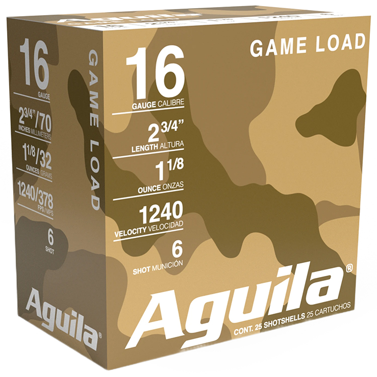 Aguila 16ga 2-3/4 1-1/8oz 1240fps #6 25/RD