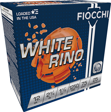 WHITE RINO TARGET 12 GAUGE 2-3/4'' #7.5/8 SHOT SHOTGUN AMMO
