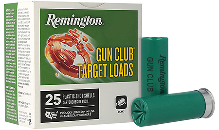 REMINGTON GUN CLUB TARGET LOAD 12GA 2-3/4IN 2-3/4DRAM 1-1/8OZ 7.5 AMMO 25RD