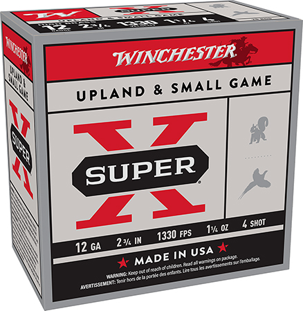 WIN SUPER-X UPLAND 12GA 2.75 1-1/4OZ #4 25/10