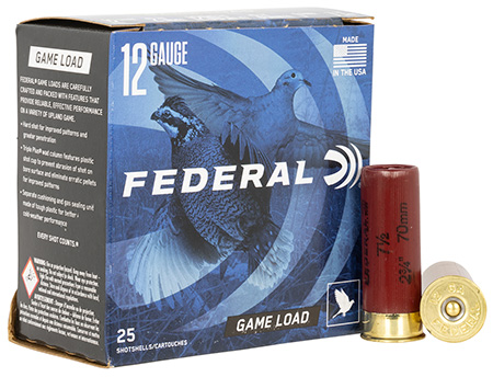 FEDERAL GAME-SHOK GAME LOAD SS 12GA 2-3/4" 3-1/4DE 1OZ 7.5 AMMO 25RD