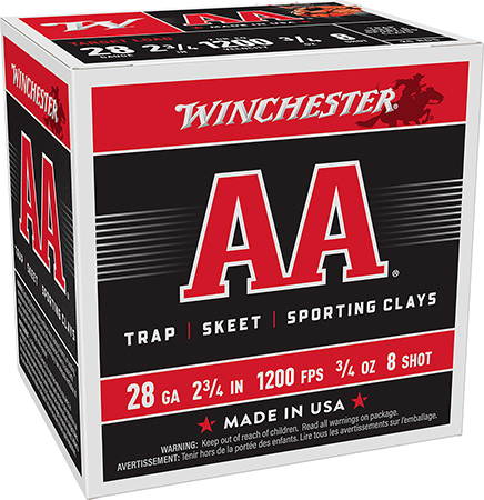 AA 28 GAUGE 2-3/4'' #8 SHOT SHOTGUN AMMO