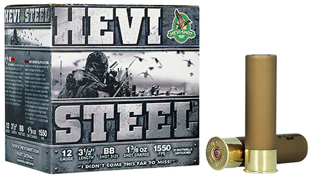 HEVI-SHOT HEVI STEEL 12GA 3.5" 1 3/8oz #BB 25RD