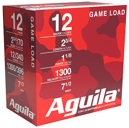 Aguila 12ga 2-3/4 1oz 1300fps #7.5 25/RD
