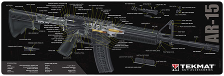 TEKMAT CUTAWAY RIFLE MAT AR15 BLK