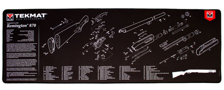 TekMat TEKR44REM870 Remington 870 Ultra 44 Cleaning Mat Parts Diagram 15" -img-1