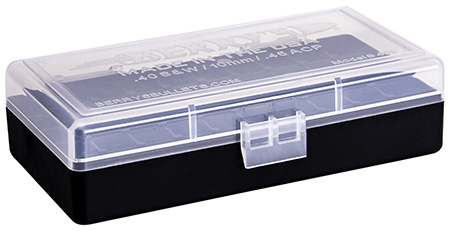408 - .40 S&W/.45 ACP 50rd Clear/Black ammo box