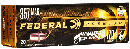 FEDERAL 357 MAG 170GR HAMMERDOWN 20 RD/BX 10 BX/CS