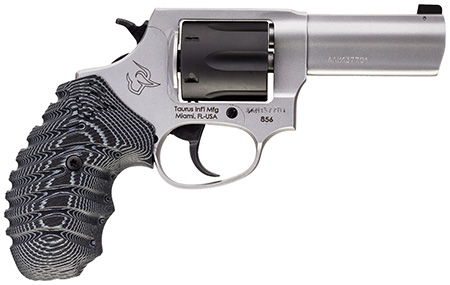 Taurus 856 38SPL SS/w BLK accent 3" 6 shot Night Sights; VZ Grip