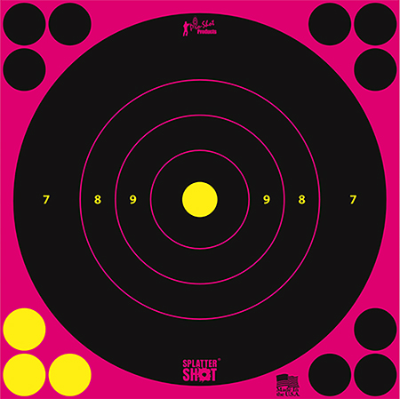 PRO-SHOT 8" PINK BULLSEYE 6PK