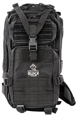 RUKX GEAR TACTICAL 1 DAY BAG BLACK (12/CASE)