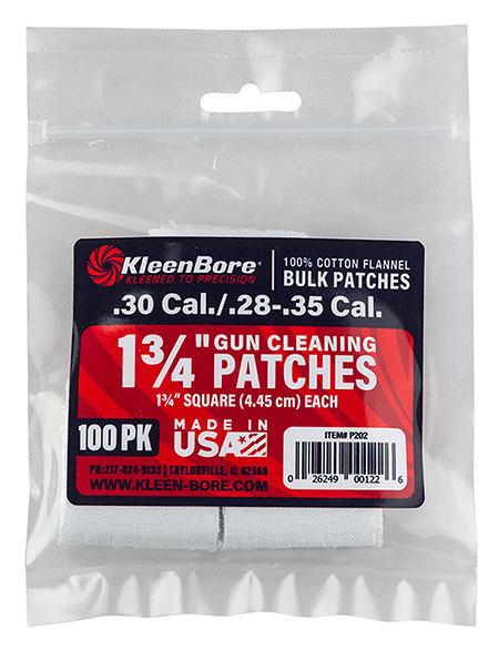 KleenBore 1 3/4" .28-.35 Cal. Cleaning Patches (75PK)