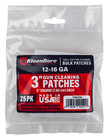 KleenBore 3? 12-16 Gauge Cleaning Patches (25PK)