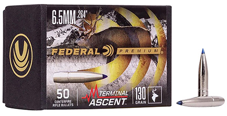 FEDERAL .264 CALIBER 135GR TERMINAL ASCENT COMP BULLET 50RD