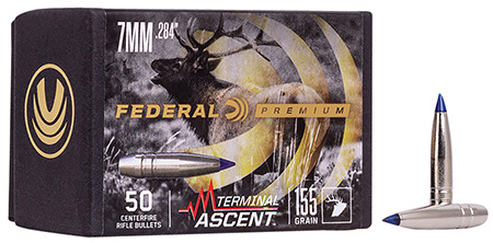 FEDERAL .284 CALIBER 155GR TERMINAL ASCENT COMP BULLET 50RD