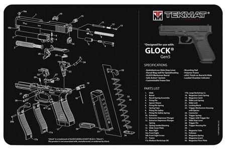 TEKMAT PISTOL MAT FOR GLOCK G5