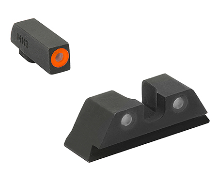MEPROLIGHT HYPER BRIGHT SIGHTS GLOCK STANDARD FRAME ORANGE FRONT BLACK REAR